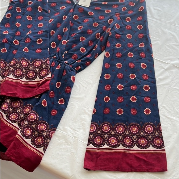 Blu Pepper Blue and Red Long Sleeve V-Neck romper - Picture 5 of 5